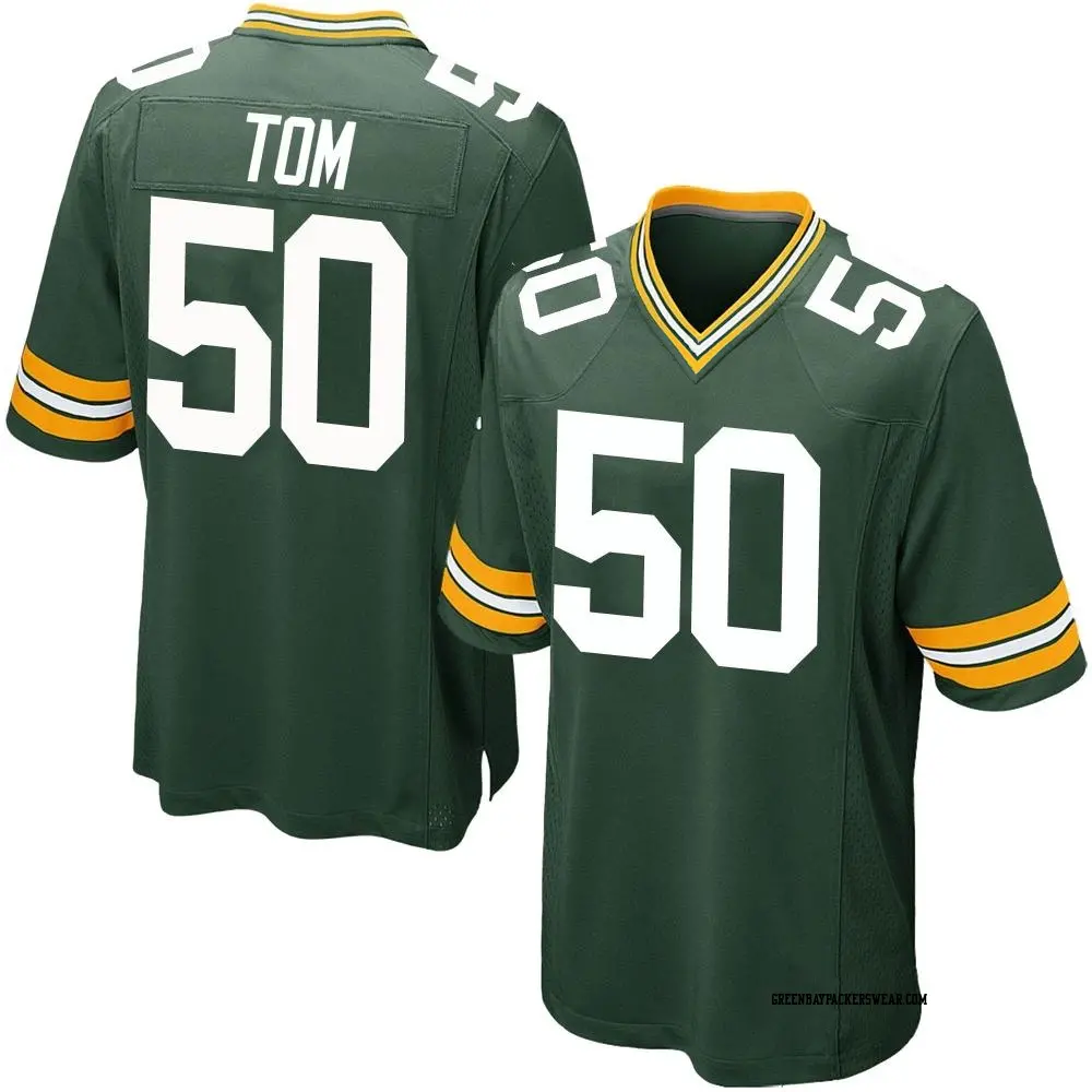 Game Green Men's Zach Tom Green Bay Packers Team Color Jersey