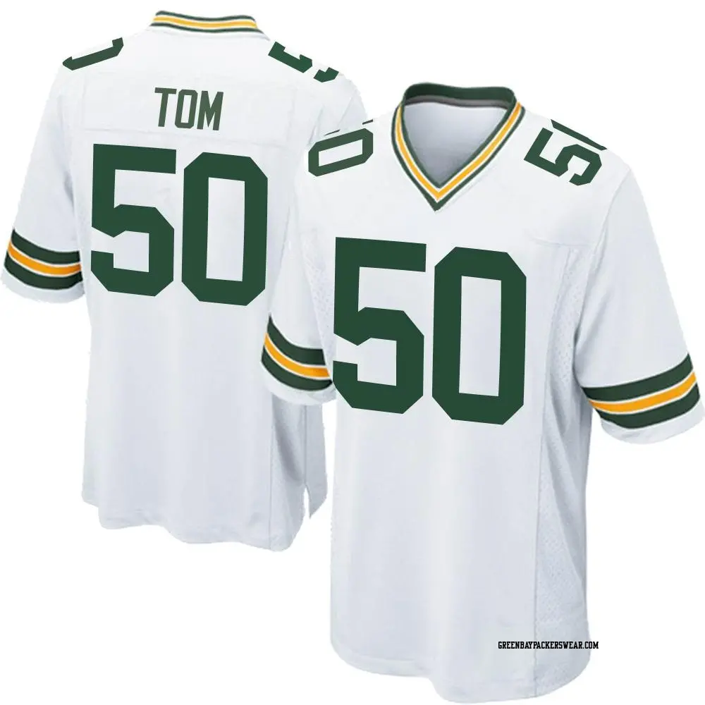 Game White Men's Zach Tom Green Bay Packers Jersey