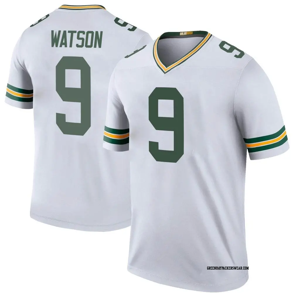 Legend White Youth Christian Watson Green Bay Packers Color Rush Jersey