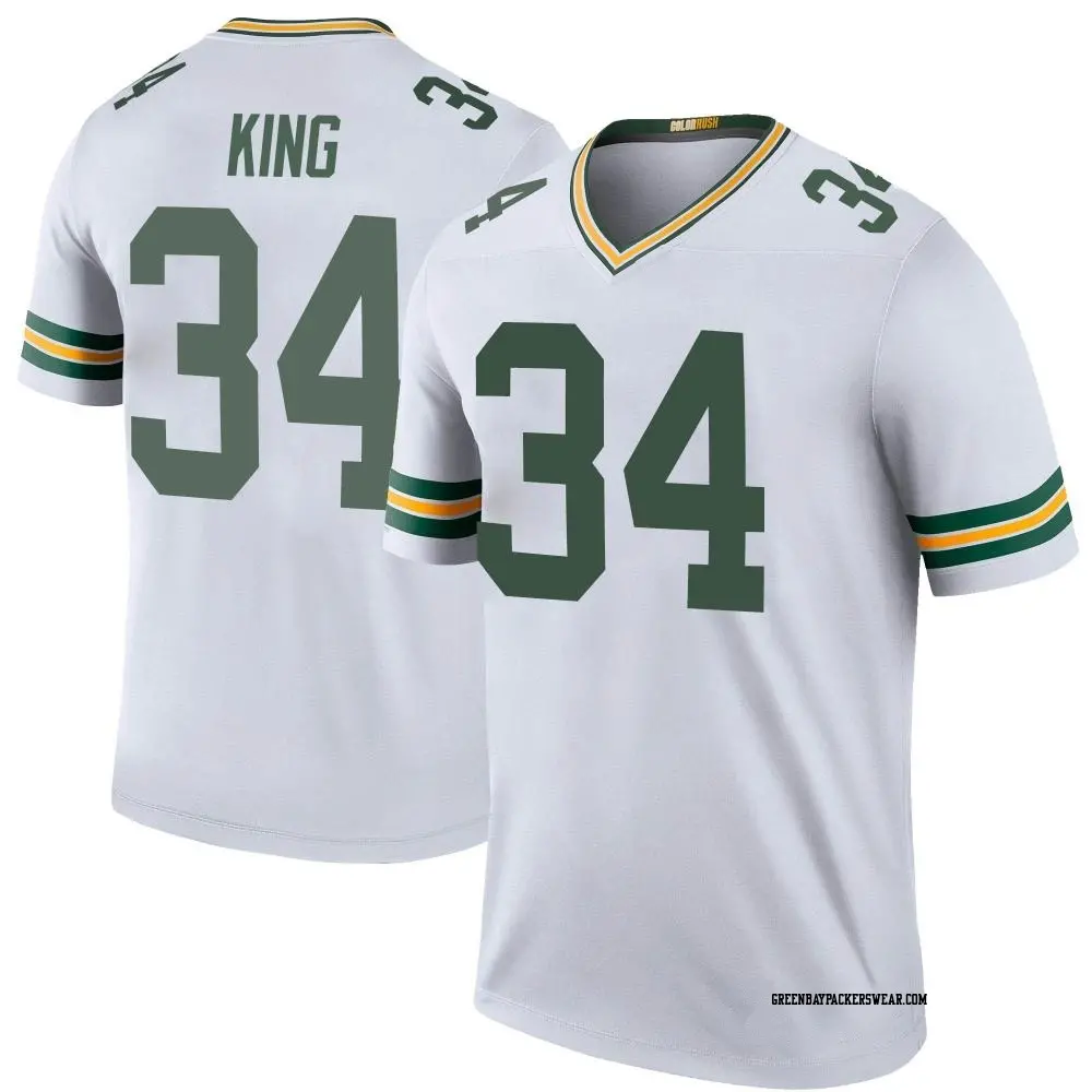 Legend White Youth Kalen King Green Bay Packers Color Rush Jersey