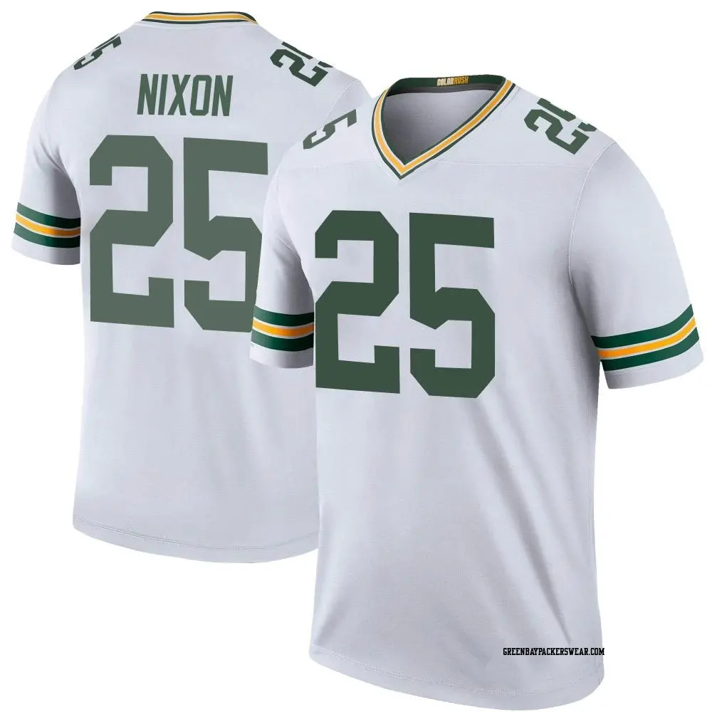 Legend White Youth Keisean Nixon Green Bay Packers Color Rush Jersey