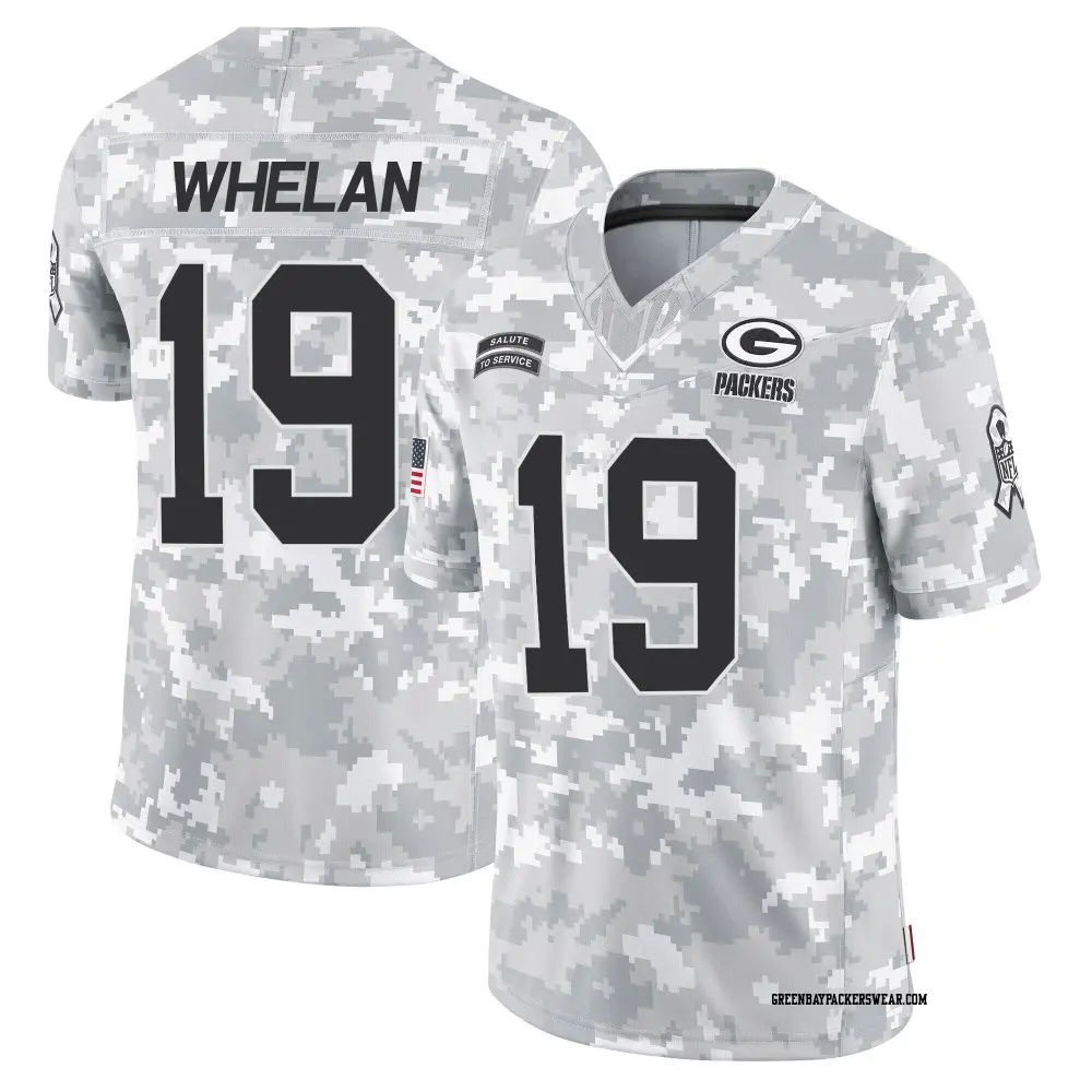 Limited Arctic Camo Men's Daniel Whelan Green Bay Packers 2024 Salute to Service Jersey