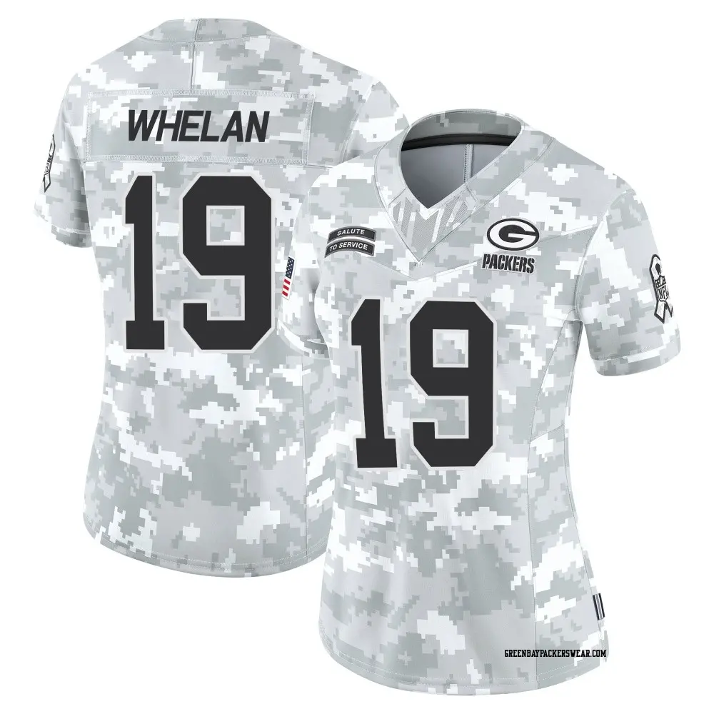 Limited Arctic Camo Women's Daniel Whelan Green Bay Packers 2024 Salute to Service Jersey