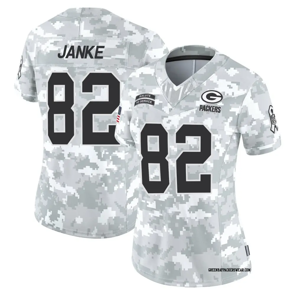 Limited Arctic Camo Women's Jadon Janke Green Bay Packers 2024 Salute to Service Jersey
