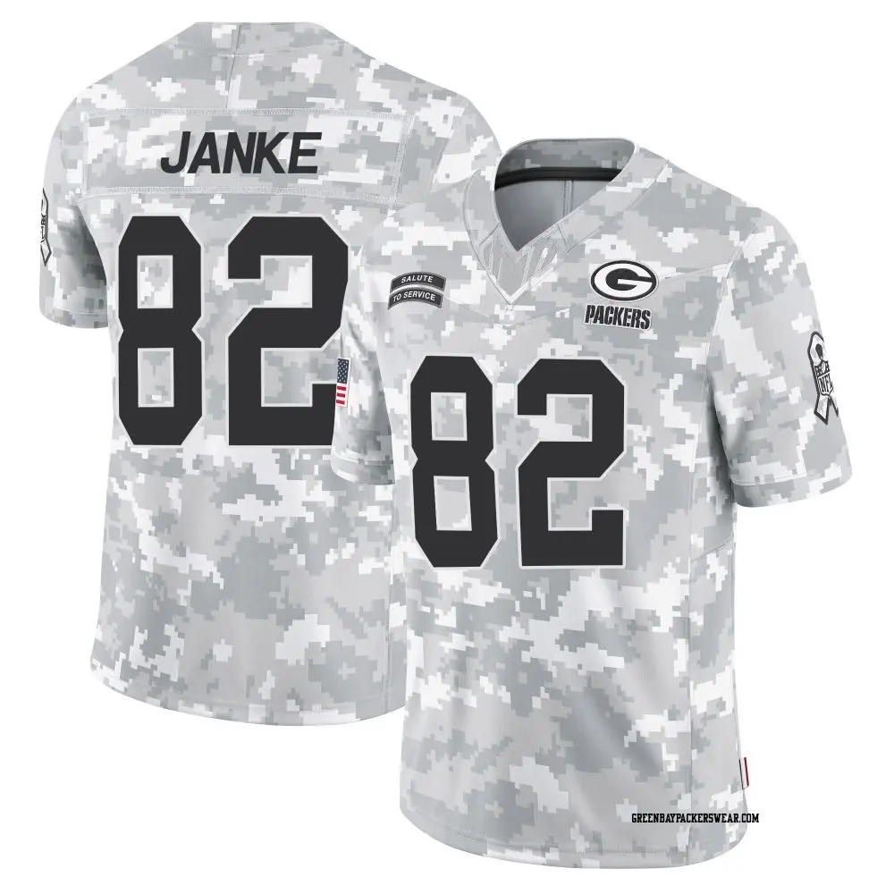 Limited Arctic Camo Youth Jadon Janke Green Bay Packers 2024 Salute to Service Jersey