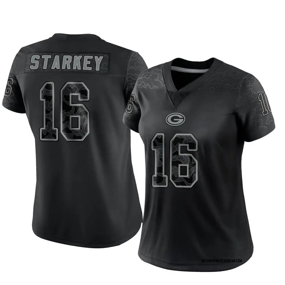 Limited Black Women's Rory Starkey Green Bay Packers Reflective Jersey