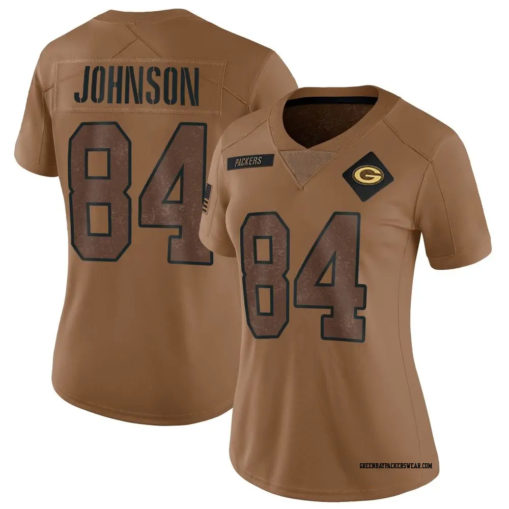 Limited Brown Women's Cornelius Johnson Green Bay Packers 2023 Salute To Service Jersey