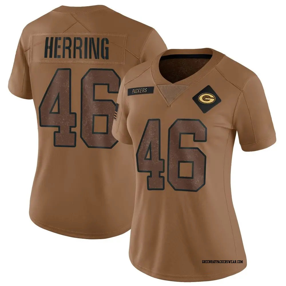 Limited Brown Women's Tyron Herring Green Bay Packers 2023 Salute To Service Jersey