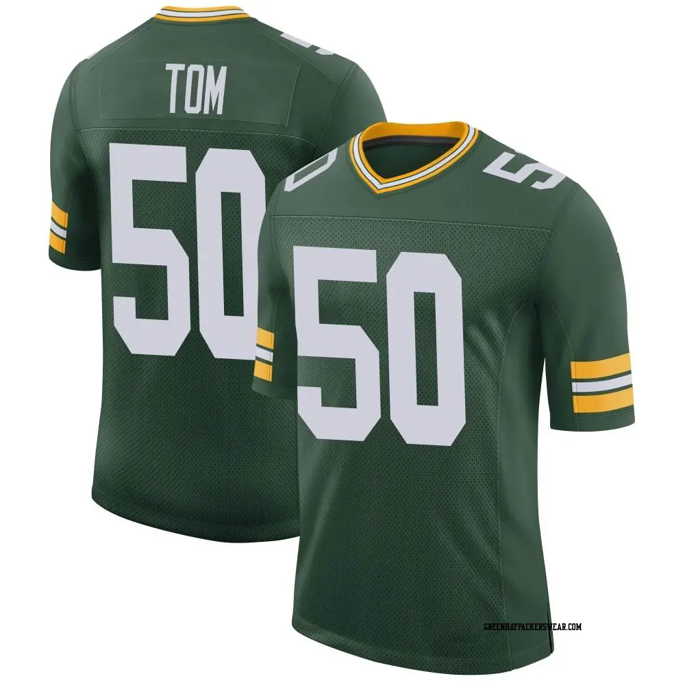 Limited Green Men's Zach Tom Green Bay Packers Classic Jersey