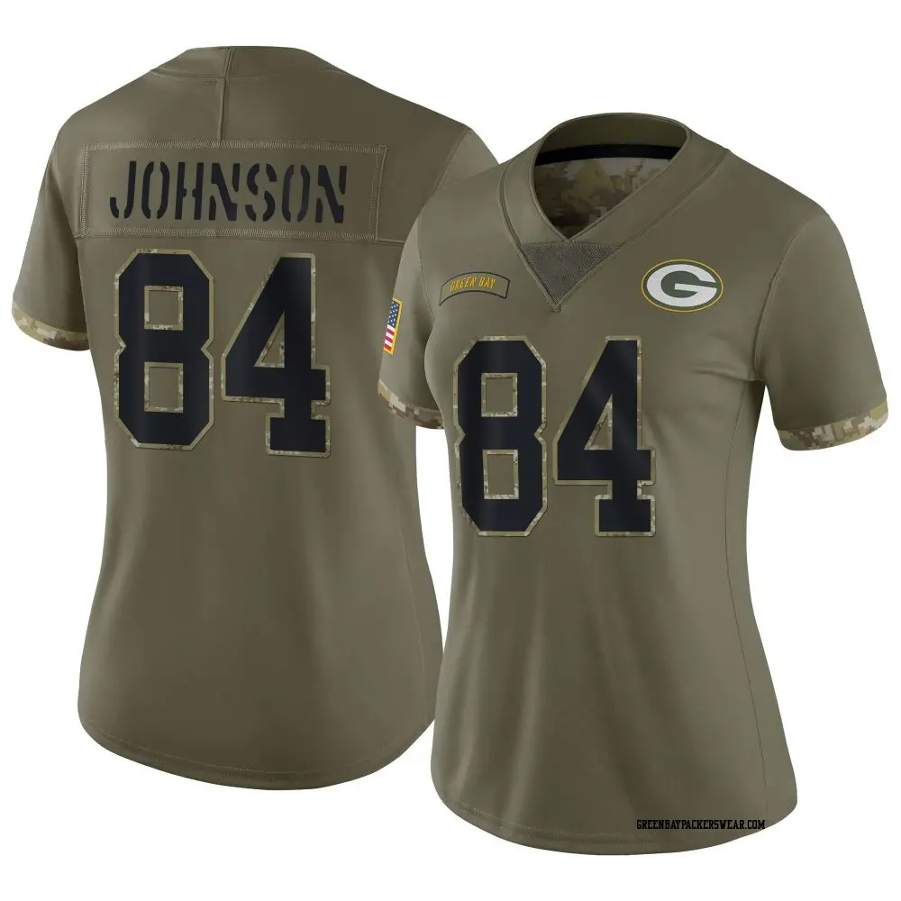 Limited Olive Women's Cornelius Johnson Green Bay Packers 2022 Salute To Service Jersey