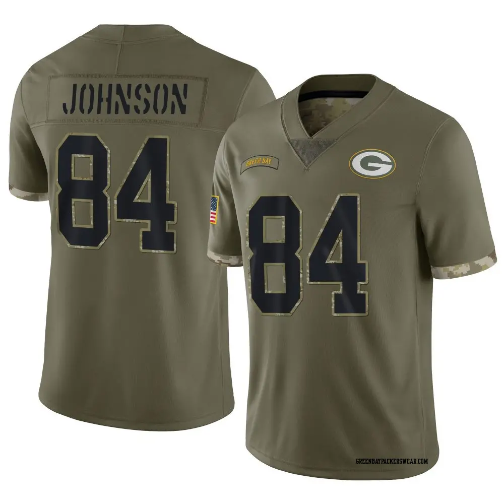 Limited Olive Youth Cornelius Johnson Green Bay Packers 2022 Salute To Service Jersey