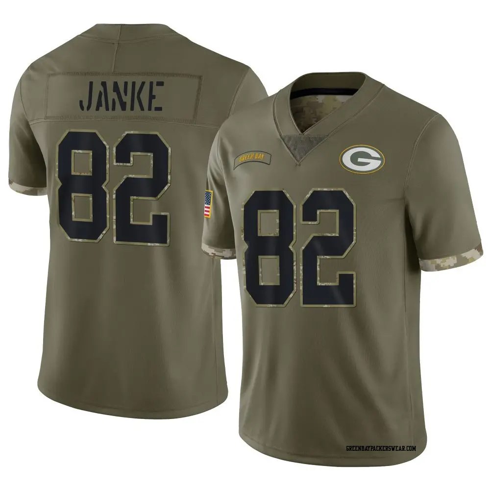Limited Olive Youth Jadon Janke Green Bay Packers 2022 Salute To Service Jersey